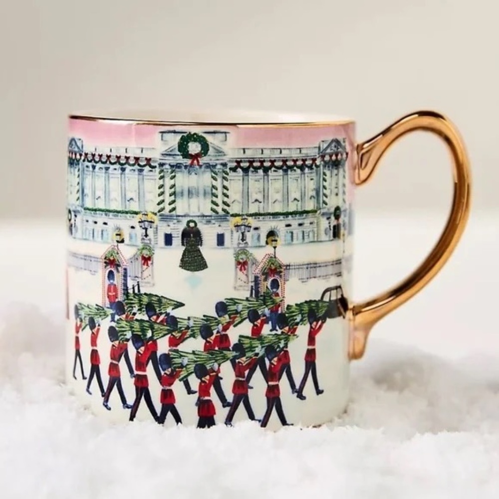 NWT 2024 Anthropologie Christmas Holiday in The City London Mug - Picture 3 of 3